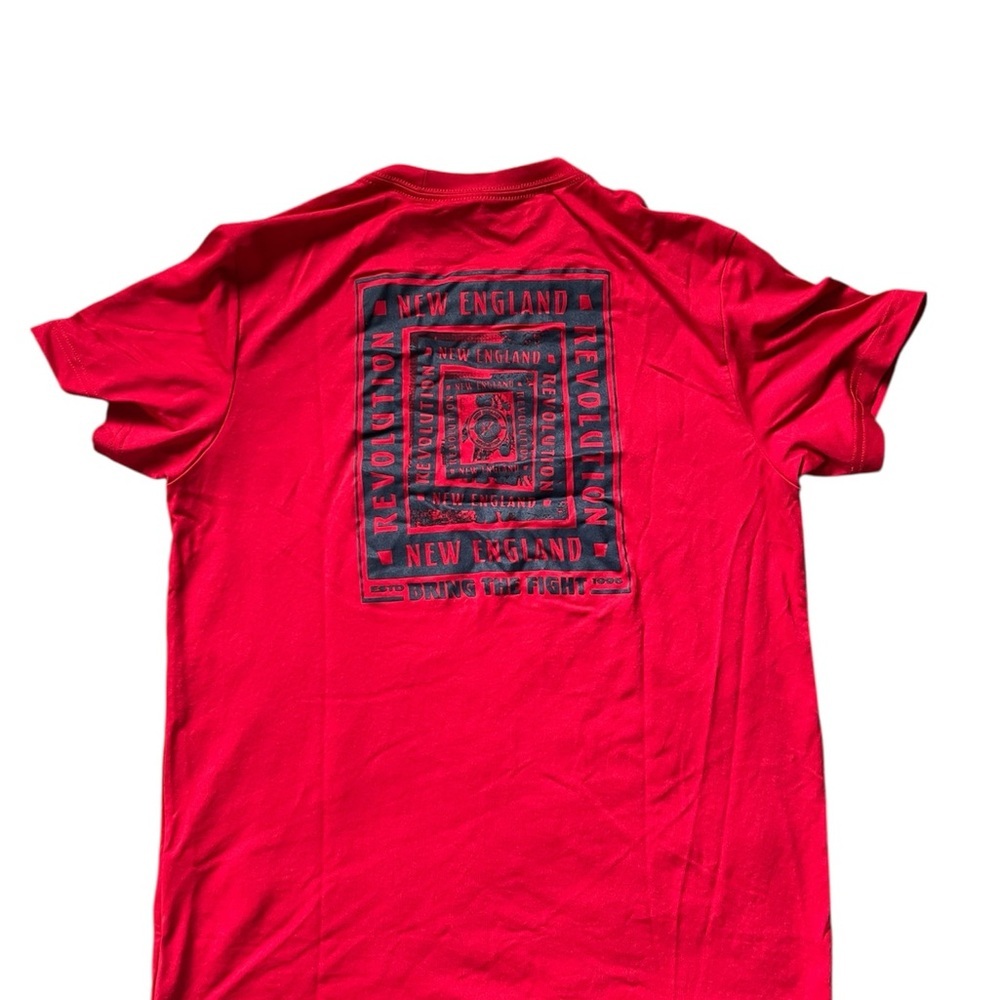 adidas Red Short Sleeve Athletic Tee - New England - Picture 3 of 9